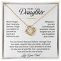 To My Daughter | Never Forget That I Love You - Love Knot Necklace