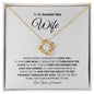 To My Smokin' Hot Wife | Never Forget How Much I Love You - Love Knot Necklace